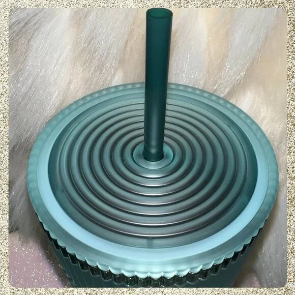 ✨ NWT 2024 Starbucks Aqua Frosted Scales Venti Cold Cup Tumbler - Picture 3 of 4